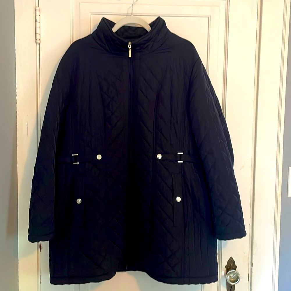 Plus size navy winter coat